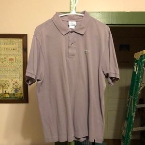 Lacoste Polo Purple Grey Size 6
